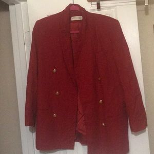 Size 10 red wool blazer
